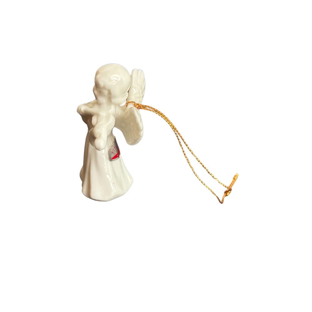 Giftworld Of Gorham Made In Japan Porcelain White Angel Christmas Holiday Violin - Picture 5 of 6